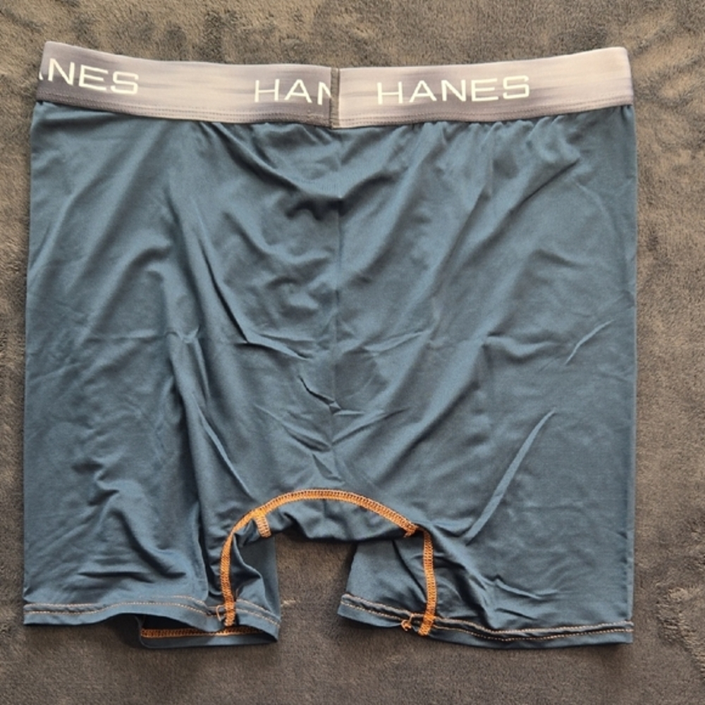 Hanes Blue Boxer Briefs Soft Stretchy Fit - Picture 4 of 4